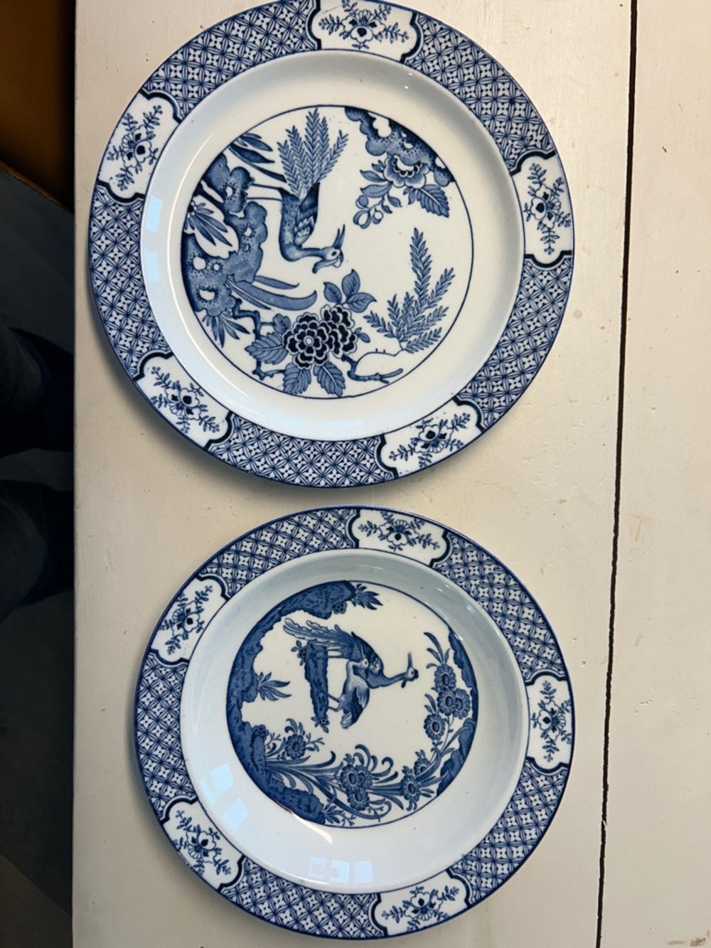 Blue and White Wood & Sons “Yuan” Dinner Plate and SoupBowl